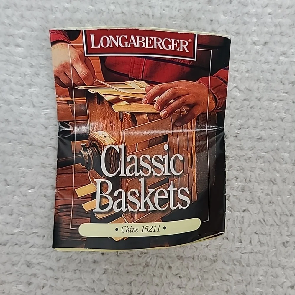 Longaberger Handmade Vintage '98 Small Chive Hanging Basket 15211 w/Liner/Insert